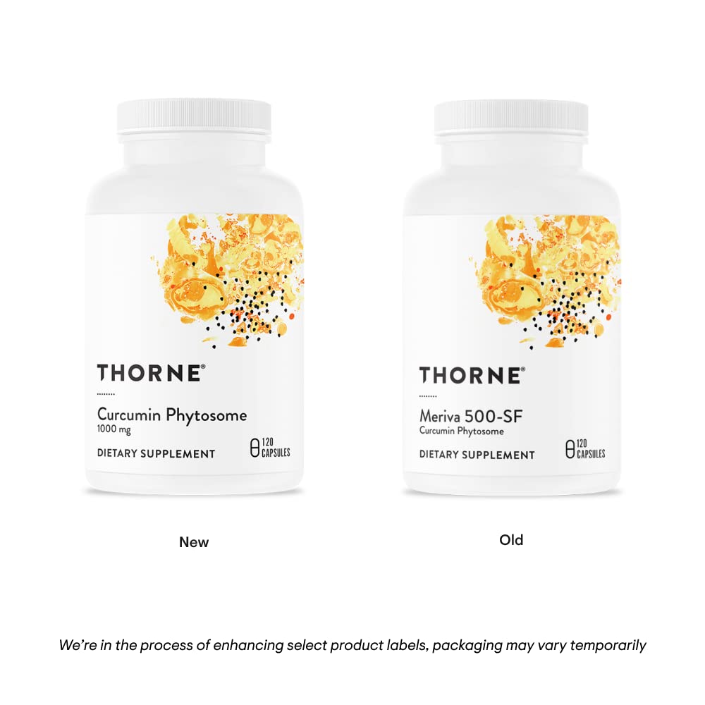 THORNE Curcumin Phytosome 1000 mg (Meriva) - Clinically Studied, High Absorption - Supports Health in Joints, Muscles, GI Tract, Liver, and Brain - 120 Capsules - 60 Servings