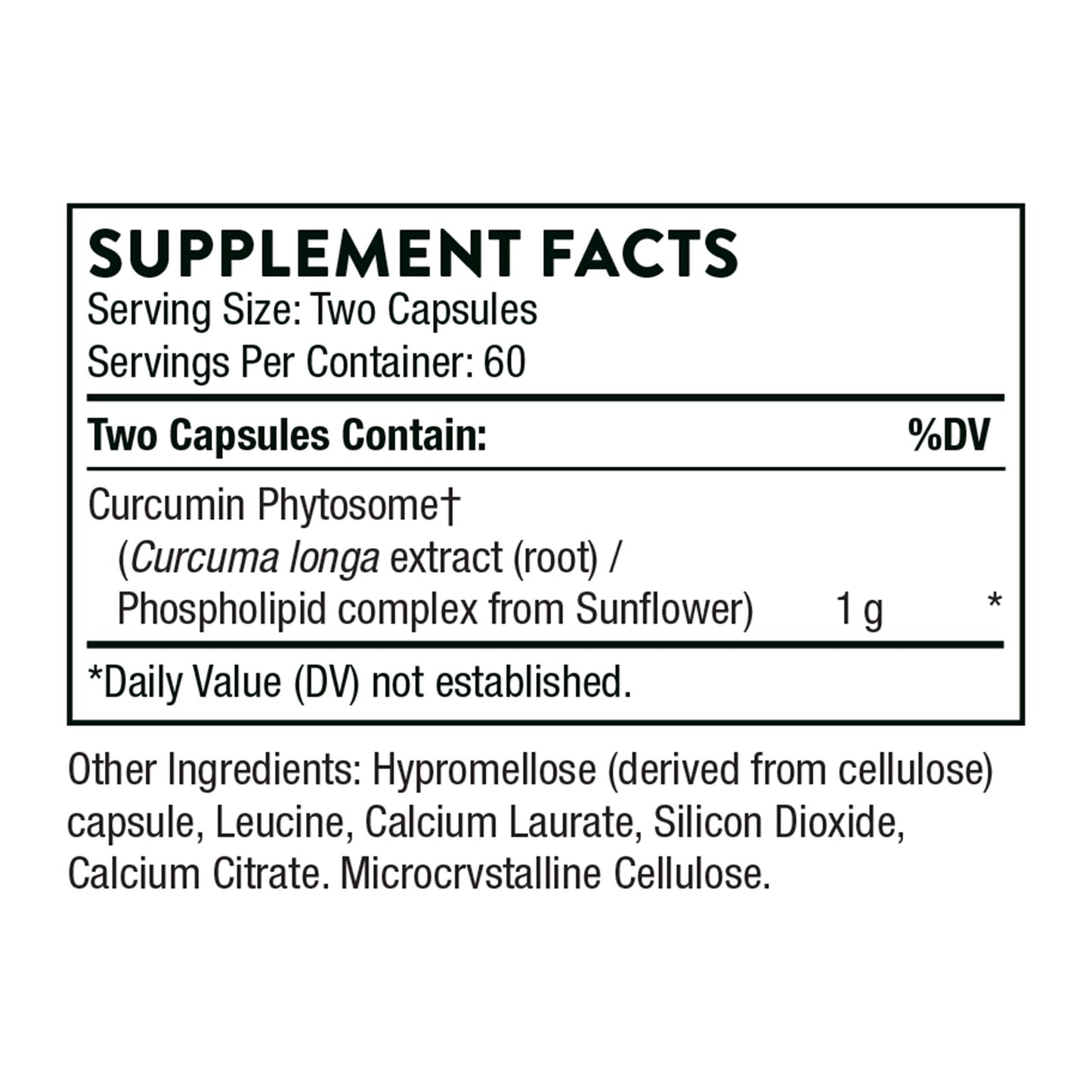 THORNE Curcumin Phytosome 1000 mg (Meriva) - Clinically Studied, High Absorption - Supports Health in Joints, Muscles, GI Tract, Liver, and Brain - 120 Capsules - 60 Servings